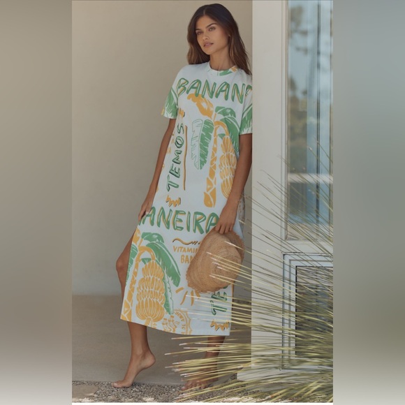 NWOT FARM Rio x Anthropologie T-Shirt Dress - Picture 1 of 7
